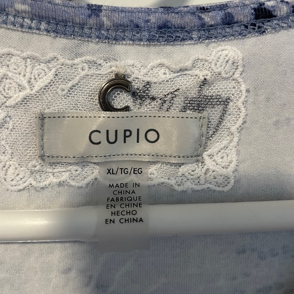 Cupio Abstract Blue Short Sleeve Top - Picture 3 of 4